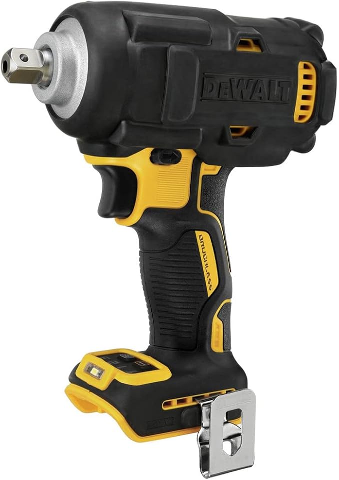 DEWALT 20V MAX XR Cordless Impact Wrench, 1/2", Includes Detent Pin Anvil and Belt Clip, Bare Tool Only (DCF892B)