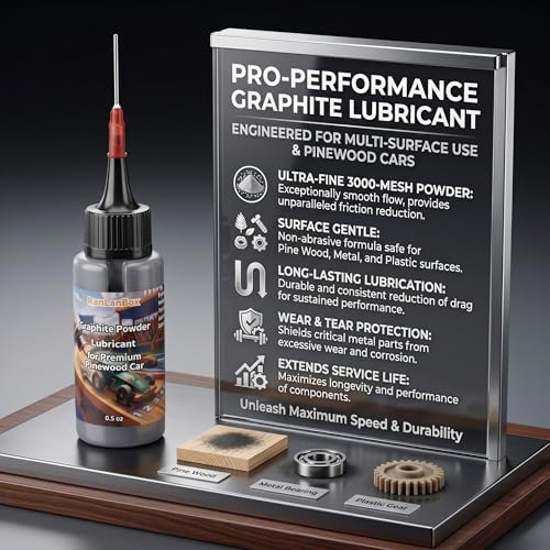 Graphite Powder Lubricant, Dry Lube, Reduces Friction, Increases Speed