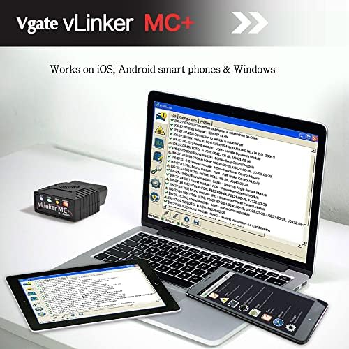 Vgate vLinker MC+ Bluetooth OBD2 Car Scan Tool for iOS, Android, Windows