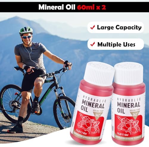 High Performance Mineral Oil Brake Fluid 120ml for Shimano, Tektro and TRP Hydraulic Disc Brakes