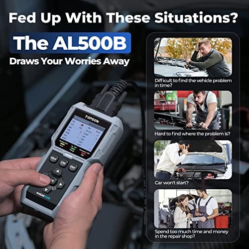 TOPDON AL500B OBD2 Scanner, Battery Tester, 2 in 1 Code Reader