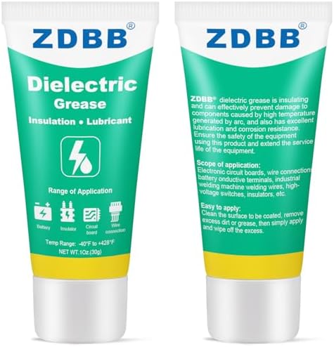 ZDBB Dielectric Grease for Electrical Connectors Automotive, Tune Up Dialectric Grease with a Brush, Electric Grasa Spark Plug, Battery Terminal, Marine Waterproof Heat-Resistant 1oz (1pcs)
