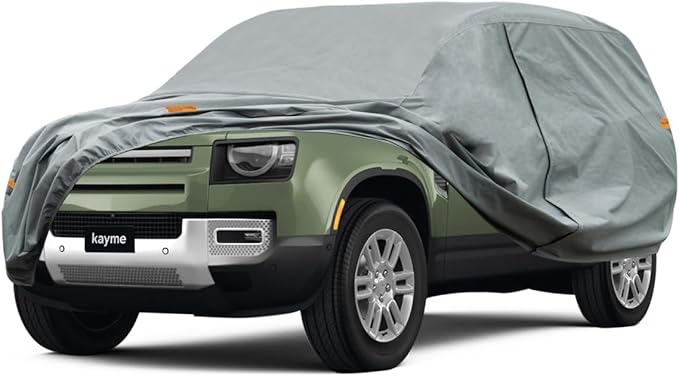 Kayme Heavy Duty SUV Car Cover Custom Fit Land Rover Defender 130 Waterproof All Weather for Automobiles, Full Exterior Covers Sun Rain UV Protection.（Deliver About 3-10 Days）