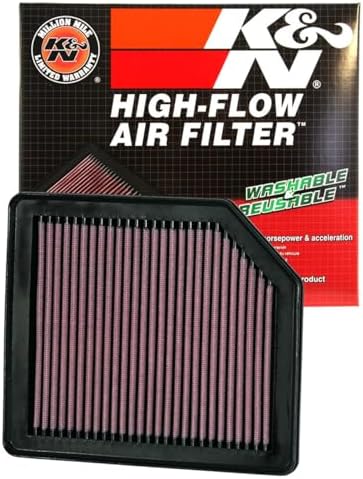 K&N High-Flow Original Lifetime Engine Air Filter: Increase Power: Premium, Washable: Compatible with 2006-2011 HONDA: Civic, Crossroad, 33-2342