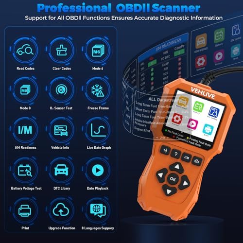 V880 OBD2 Scanner Diagnostic Tool for Car Code Reader/Reset Emissions Test