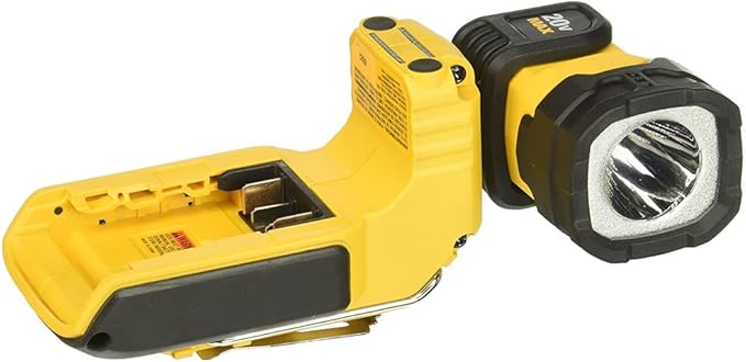 DEWALT 20V MAX LED Work Light Rechargeable, LED Flashlight, Magnetic Flashlight, Freestanding and Clip-On Light, 360 degree pivoting Head, Tool Only (DCL044)