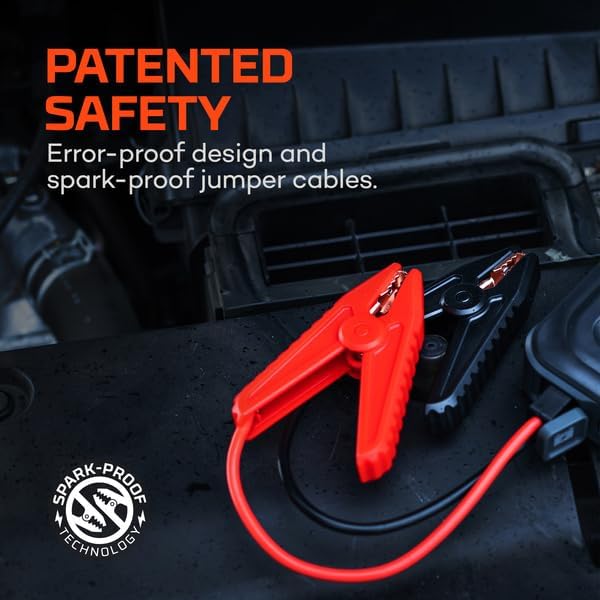 NEBO Assist Air 1500XP Jump Starter and Air Compressor | 44.4Wh Power Supply Box Restarts 12V Battery Vehicles, 150 PSI Air Compressor Inflates Tires, Integrated Floodlight, USB Ports, TSA Approved