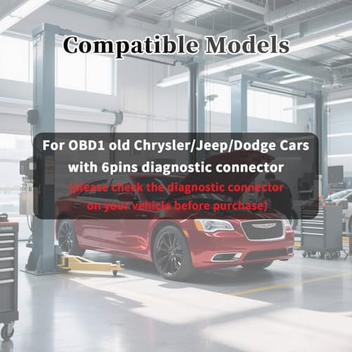 OBD1 to OBD2 Cable fit for Je-ep 6 Pin to 16 Pin OBD Diagnostic Adapter