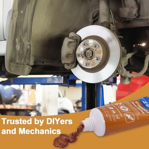 ZDBB Anti-Seize Lubricant Copper Antiseize Grease High Temp Spark Plug Anti Seize Compound Copper Grease for Automotive, Bolts and Nuts Prevents Rust, Corrosion, Seizing,1oz (2-Pack)