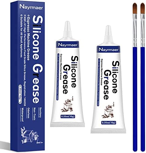 Espresso Machine Grease, 2 x 10g Silicone Grease Maintenance Kit for Care and Maintenance of All Coffee Machines, Food Grade Grease for All Expresso Machines