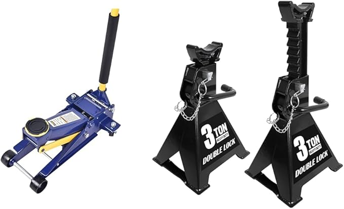 3 Ton Floor Jack with Double Locking 3 Ton Jack Stands
