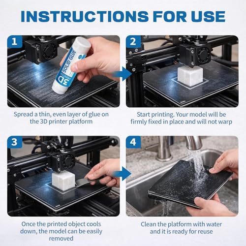 3D Printer Glue Stick 3D Printer Bed Adhesive Solid Glue Sticks 6Pcs