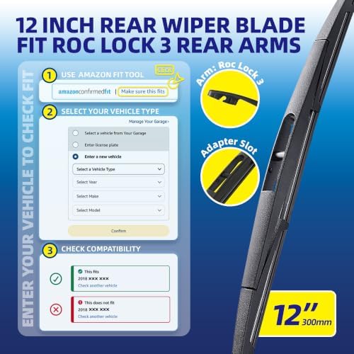 5 PLUS® 12 Inch Rear Windshield Wiper Blade - Original Quality,Quiet Wiping
