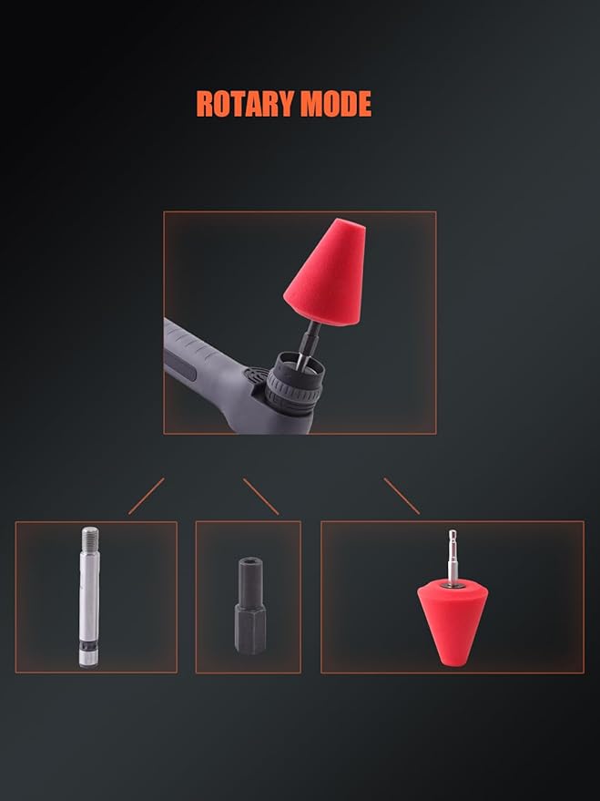 Cordless Mini Polisher, SPTA 12V Cordless Polisher for Detailed Polishing, Cordless Car Buffer Polisher, RO&DA Buffer Polisher with Mini Polishing Pads and Wool Pads for Polishing, Sanding, Cleaning