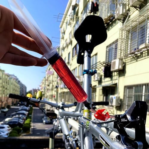 Brake Bleed Kit for Shimano, Tektro, TRP, Magura & Giant, Hydraulic Disc Brake Bleed Kit with 120ml Mineral Oil, Funnel, Syringes and Adapters for MTB Road Bike