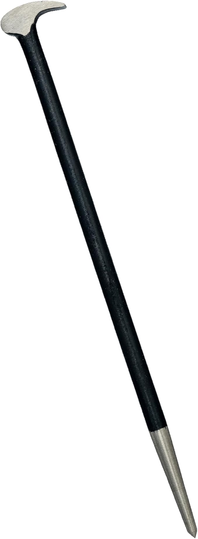 Ullman 12 in Heavy-Duty Lady Foot Roll Head Pry Bar with High Leverage Solid Steel Rolling Head and Tapered Aligning End for Contractors and Mechanics