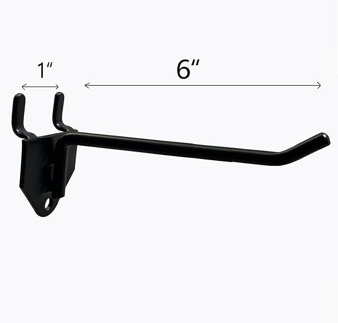 NectaCol 30 Packs 6-inch Long Metal Pegboard Hooks, Standard Hooks is Fit to Pegboard Panels