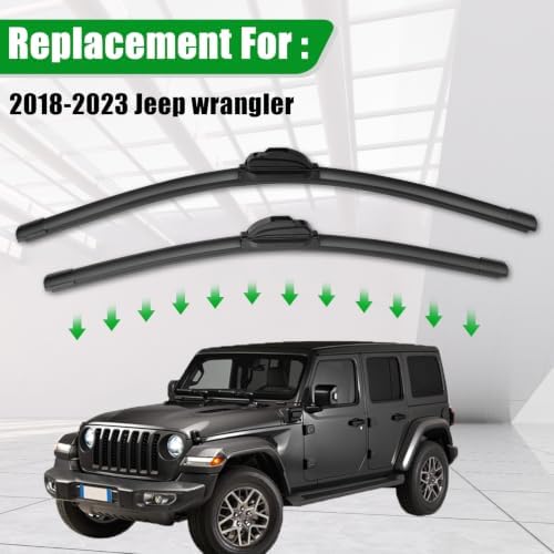 Windshield Wiper Blades compatible with 2018-2023 Jeep Wrangler