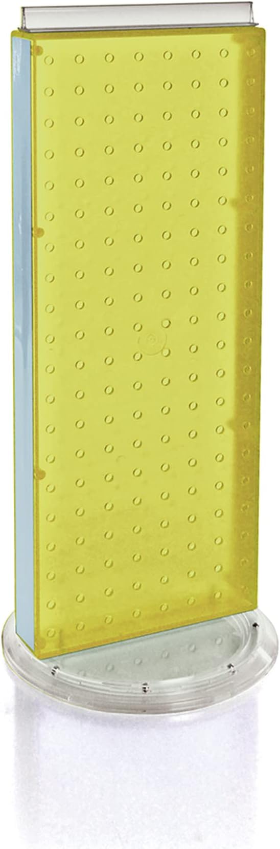 Azar 700509-YEL-SPN 8-Inch W by 20-Inch H Revolving Base Pegboard Counter Unit, Yellow