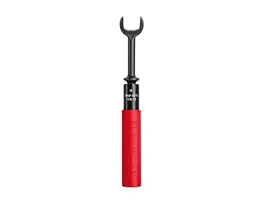 Jonard Tools TWAF-5875 Torque Wrench, Full Head 5/8", 75 in-lb - CATV/Coax/VDV Tool with Audible Click, Angled Head, Cushion Grip, High Carbon Steel
