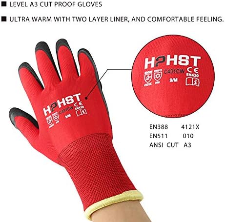 Winter Work Gloves - Double Coated Waterproof Oil-Proof work gloves 1 pair
