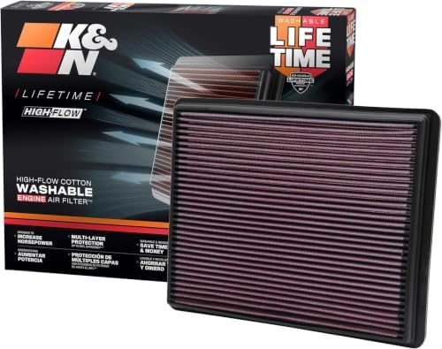 K&N High-Flow Original Lifetime Engine Air Filter Increase Power Compatible with 1999-2020 Cadillac/Chervolet/GMC: Escalade, Avalanche, Cheyenne, Silverado, Suburban, Tahoe, Sierra 33-2129(Pack of 6)