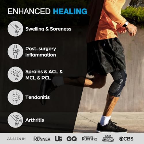 NEENCA Professional Knee Brace for Pain Relief, Medical Knee Support with Patella Pad & Side Stabilizers, Compression Knee Sleeve for Meniscus Tear, ACL, Joint Pain, Runner, Workout