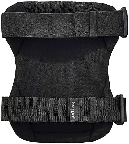 Ergodyne ProFlex 335 Slip Resistant Rubber Cap Knee Pads, Black, Buckle Closure