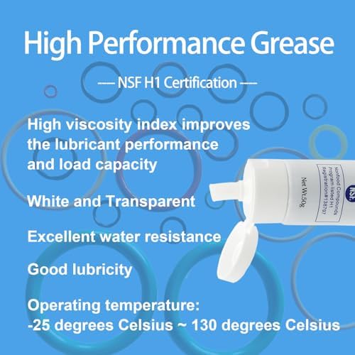 Food Grade Lubricating O-Ring Grease for Plumber Faucet Pool O-Ring 1.7oz 1 Pack