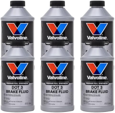Valvoline DOT 3 Synthetic Brake Fluid, 12 oz, 6-Pack