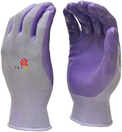 G & F Products Women's Gardening Gloves, Micro Foam Nitrile Coated Work Gloves for Gardening, Yard Work & Pruning