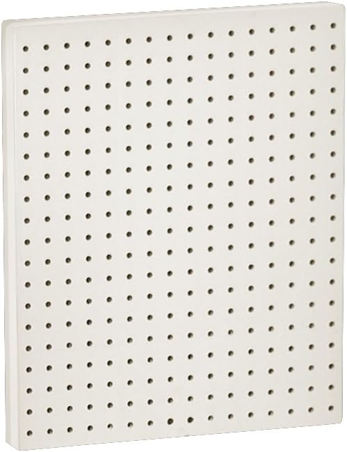 Azar Displays 771620-WHT Plastic Pegboard for Wall Organization - Garage Tool Organizer Wall Mount (Pack of 2) - 1-Sided Durable Wall Panel Organizer (16” W x 20” H x 1” D) - Garage Organizer (White)