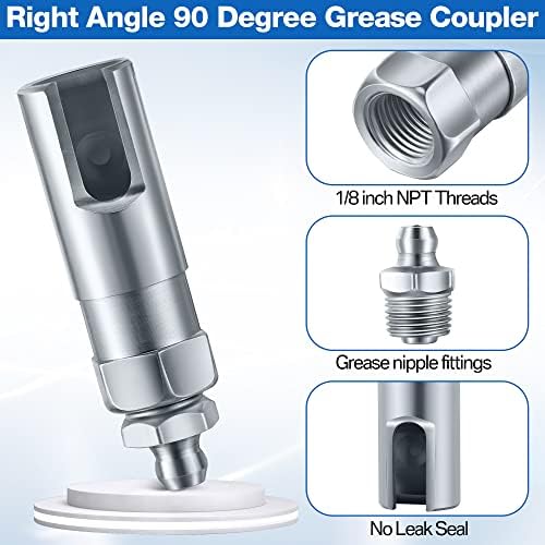 Saillong Grease Gun Coupler with 1/8 inch NPT Threads
