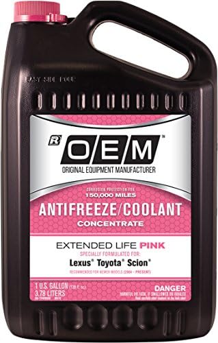 Recochem OEM 86-174POEM Pink Premium Antifreeze Concentrate Extended Life PINK, 1 gallon, 1 Pack , BROWN