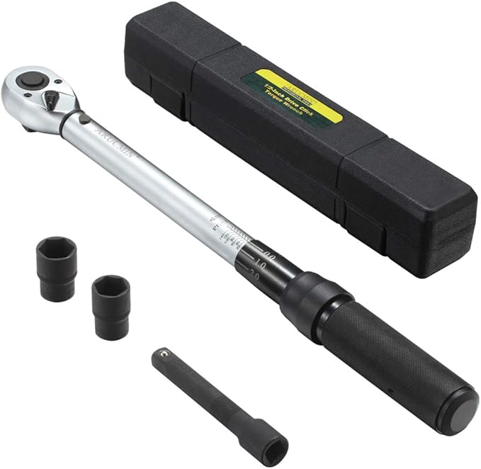 1/2-Inch Drive Click Torque Wrench (10-150 ft.-lb./13.6-203.3Nm) Dual-Direction Adjustable Torque Wrench Set