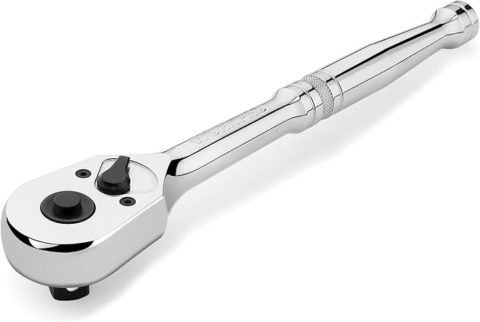 WORKPRO 3/8-Inch Drive Ratchet, Quick-Release Reversible Ratchet Wrench, 72-Tooth 3/8 Drive Ratchet Handle, Chrome Alloy Made, Cr-Mo Head, Full Polished