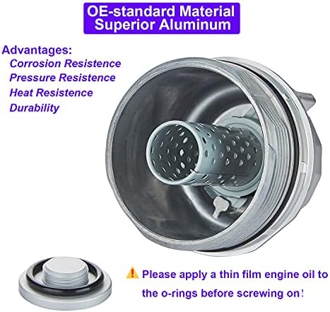 Oil Filter Housing 15620-31060 Oil Filter Housing Cap for Toyota Camry Avalon Highlander 4 Runner Rav4 Sienna Venza Tacoma Lexus 1562031060 15643-31050 917 016