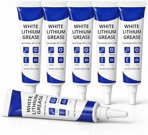 6-Pack 3D Printer Grease Lubricant for Gears Parts, Multi-Purpose Lubricant Grease for FDM 3D Printer Parts, Gears, Guide Rails and Lead Screws, Smooth Motion Support, Low Odor Grease Paste, 10g × 6
