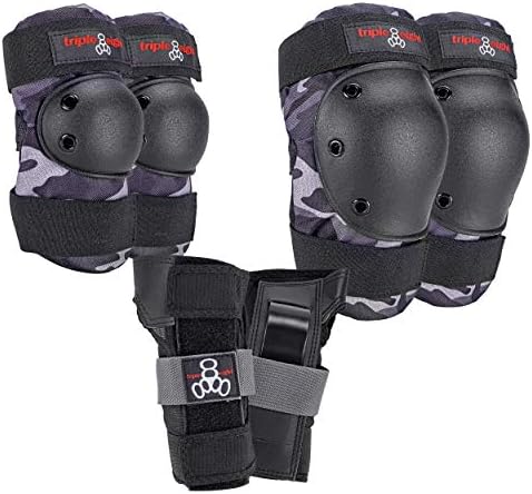 Triple Eight Saver Series 3-Pack Pad Set– Ideal for Skateboarding, In-line Skating, Roller Skating, and Biking