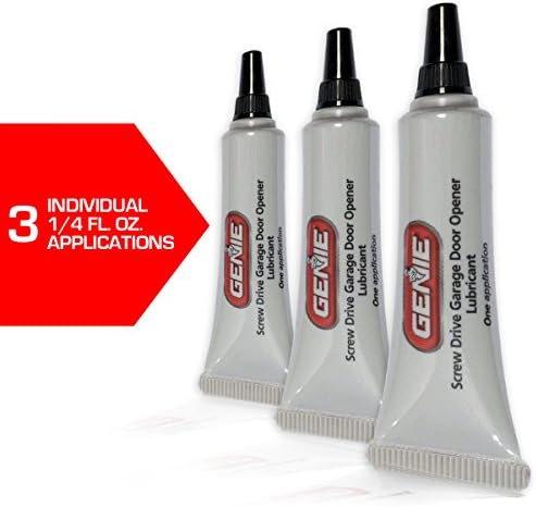 Genie Screw Drive Lube – Reduce Noise with Only Recommended Lubricant Garage Door Openers, 0.25 oz. Each (3 Pack) -GLU-R, 9.00in. x 7.00in. x 0.60in, Original Version