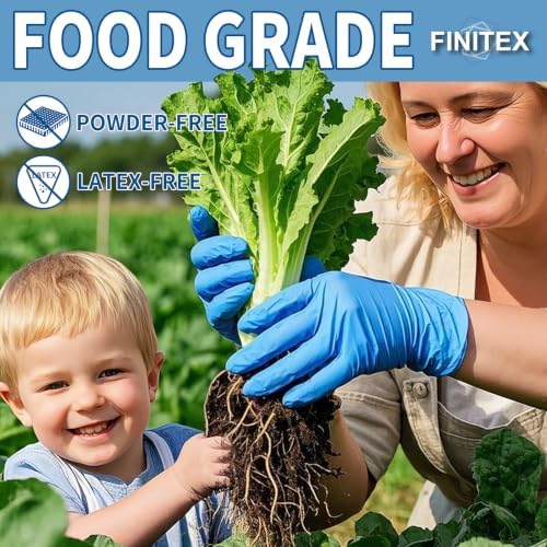 FINITEX Blue Disposable Nitrile Exam Gloves 200PCS/BOX 3.5mil Food