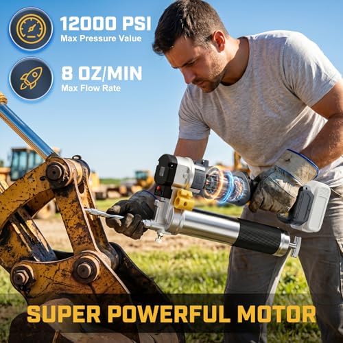 Cordless Grease Gun Compatible with Dewalt 20V Battery (Bare Tool)
