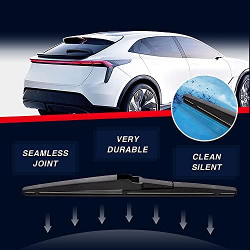 12" Rear Wiper Blade Replacement for Toyota RAV4 2023-2019,2012-2001 Highlander 2019-2001 Dodge Durango 2024-2011 Journey 2022-2008 Back Windshield Wiper Blade-(12-A/H307)