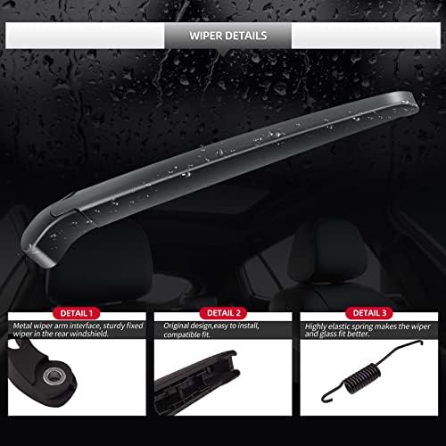 Rear Windshield Wiper Blade and Arm for BMW X3 2011-2017 for Car Window