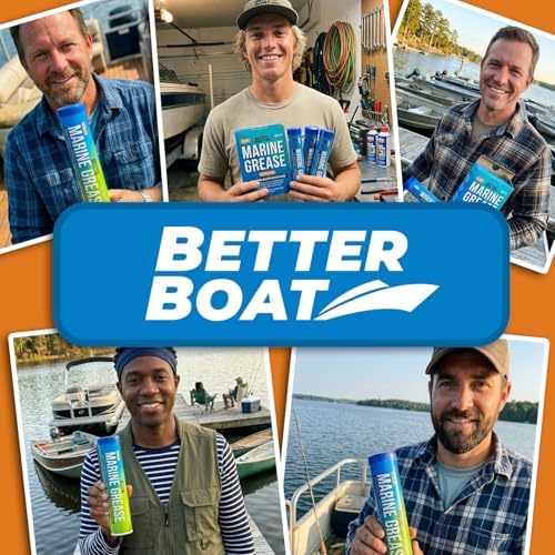 Better Boat Marine Grease Tube, 2 Pack 14 Oz, Waterproof High Temp Trailer