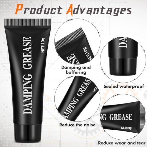 Threlaco 2 Pack 10g Synthetic Damping Grease for Washing Machine Damper