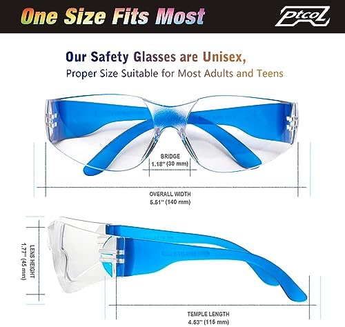 28 Pack Safety Glasses BLUE Frame (Bulk Pack of 24+4) Unisex Clear Anti-Scratch Protective Goggles Impact Resistant Lens Eyewear with ANSI Z87.1 Certified for Construction, Shooting and Laboratory