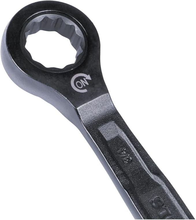 KLEIN TOOLS 69408G Ratcheting Combination Wrench Set, SAE, 8-Piece, 5/16 to 3/4-Inch, Steel Alloy, Foam Pouch, 90-Tooth
