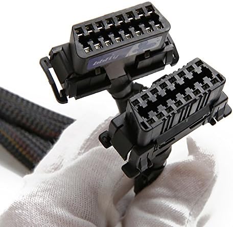 bbfly-B6 OBD2 Splitter OBDII Extension Cable Adapter (1FT/30CM) (5Pack)