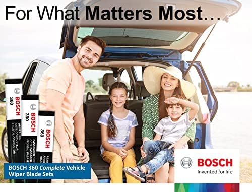 BOSCH B36005 360 Beam Wiper Blade Set - Front (2) + Rear (1) - 28"/28"/11"